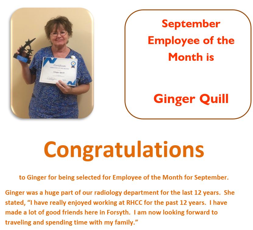 September Employee of the month