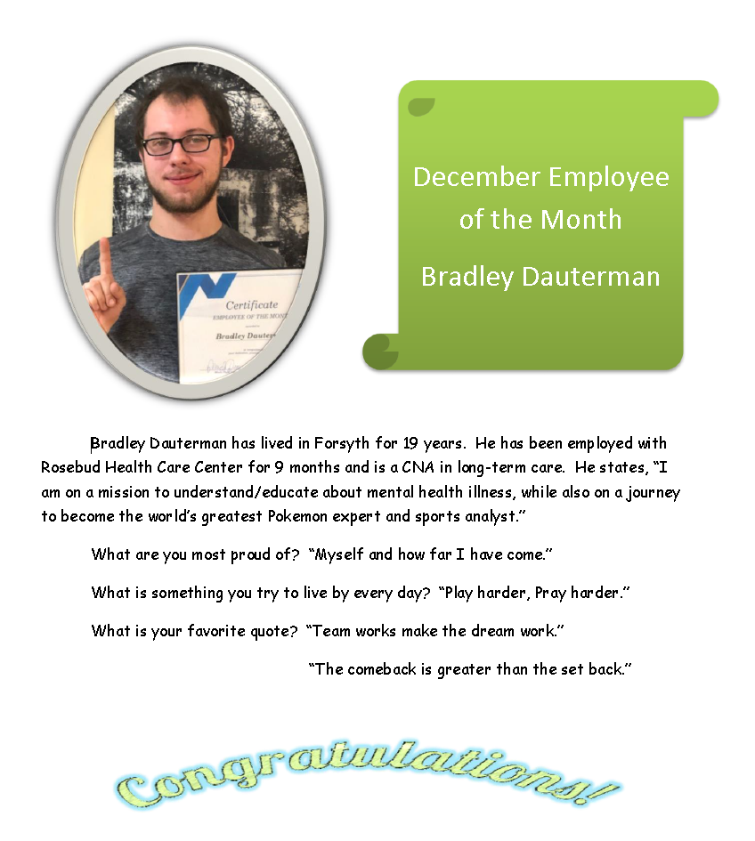 December Employee of the month